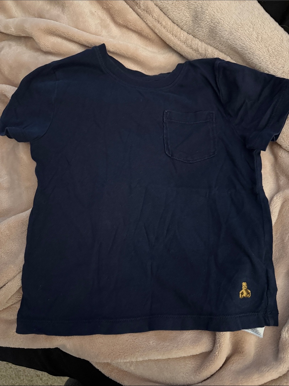 5/$25 GAP Navy Short-Sleeve Pocket Tee with Gold Accent